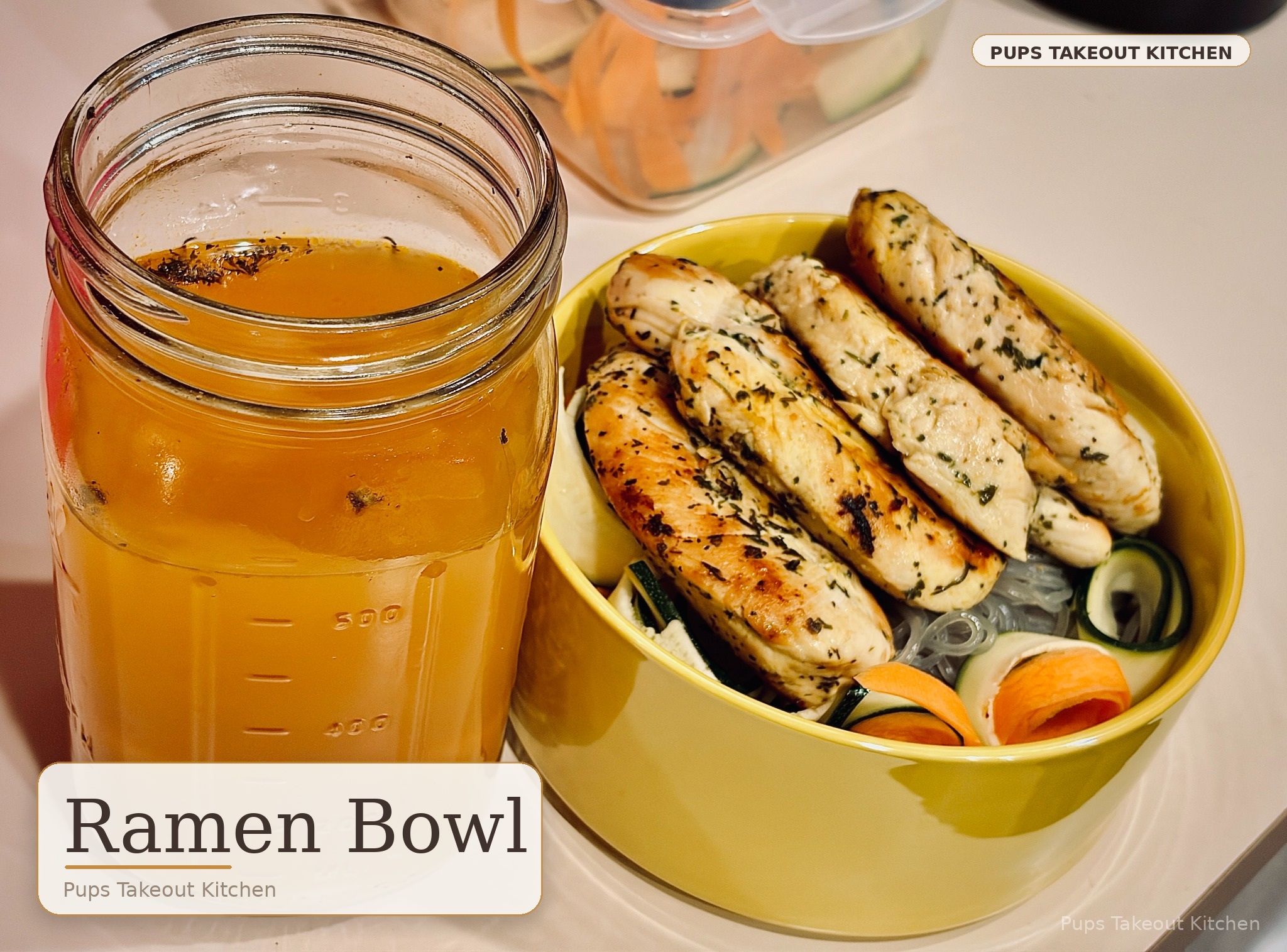 Dog-friendly ramen-style bowl